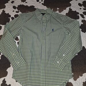 Ralph Lauren Kids Plaid Shirt in Green and Navy